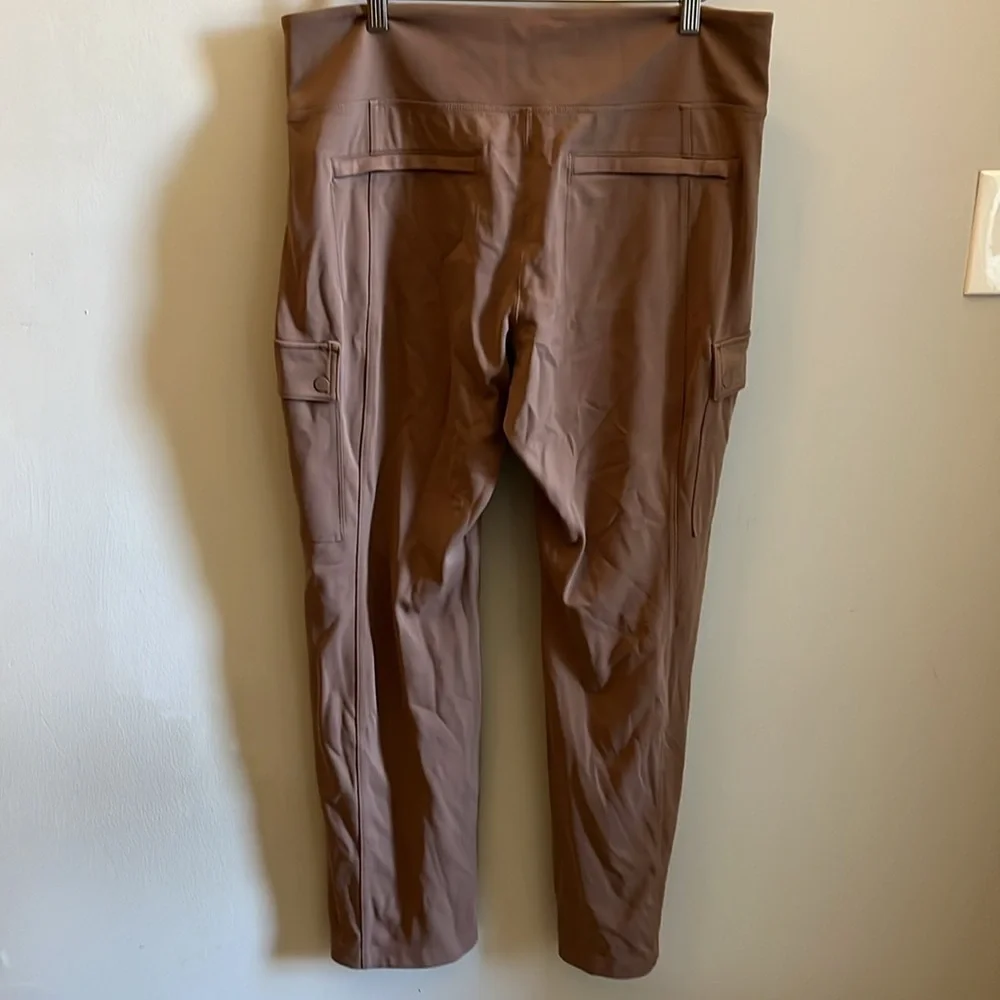 Athleta Delancey Straight Cargo Pants Rustic Beige Size XL